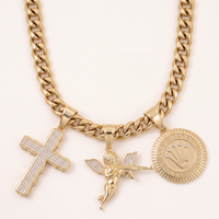 Collier Cubain 9mm + Pendentif Au Choix