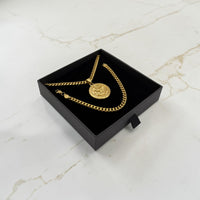 ENSEMBLE CUBAIN 6 MM + PENDENTIF ANCRE