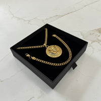 ENSEMBLE CUBAIN 6 MM + PENDENTIF MEDUSA GRECA
