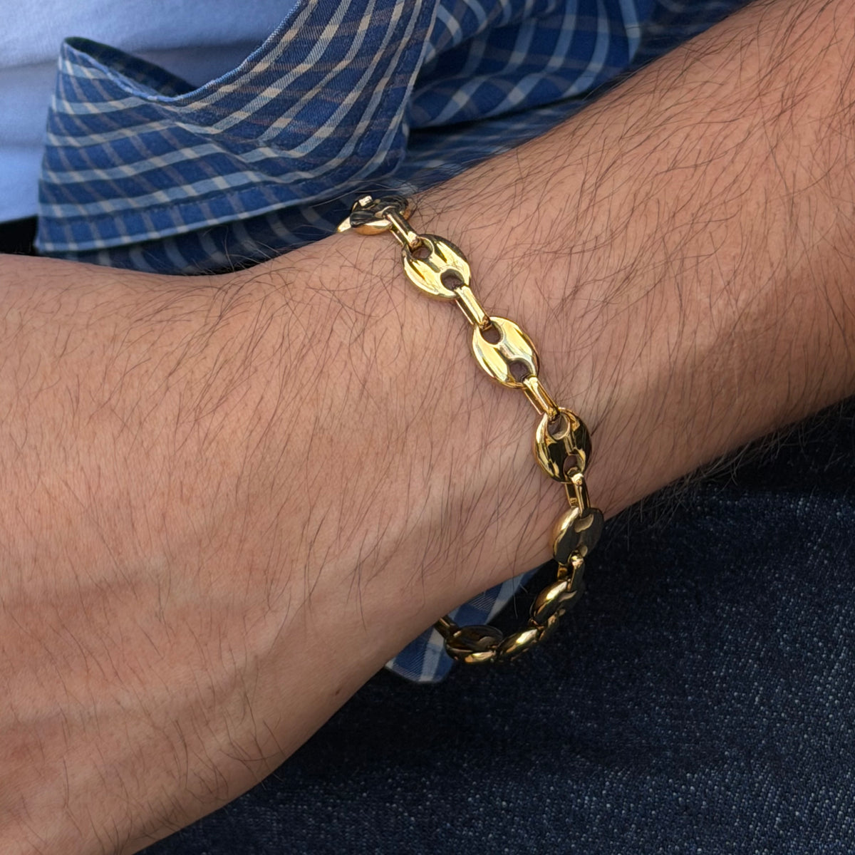 BRACELET GRAIN DE CAFÉ 9 MM