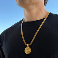 CHAÎNE MAILLE ROYALE 6 MM + PENDENTIF ANCRE