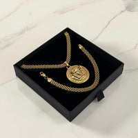 ENSEMBLE MAILLE ROYALE 6 MM + PENDENTIF MEDUSA GRECA