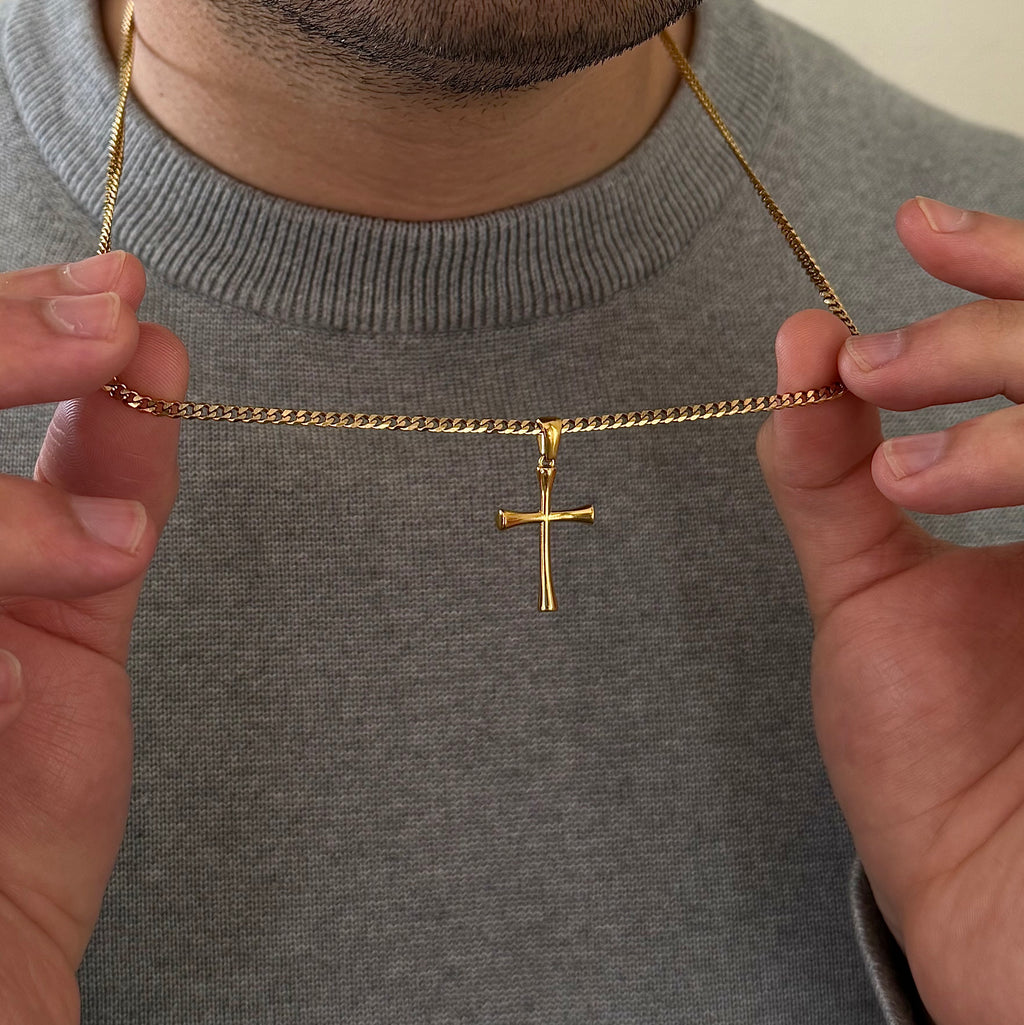 CHAÎNE CUBAINE 3mm + PENDENTIF AU CHOIX