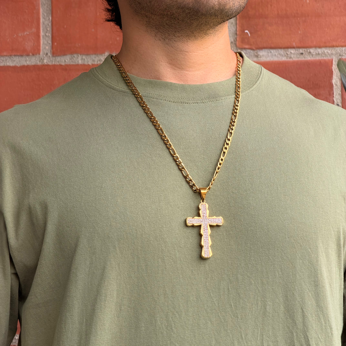 Collier Figaro 6mm + Pendentif Au Choix