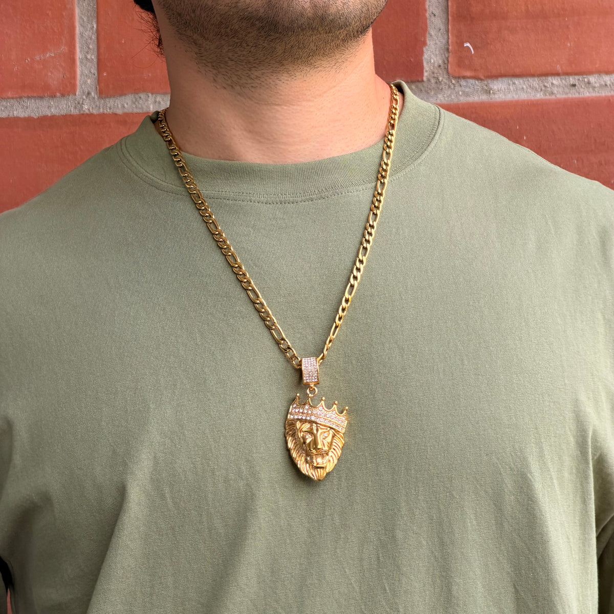 Collier Figaro 6mm + Pendentif Au Choix