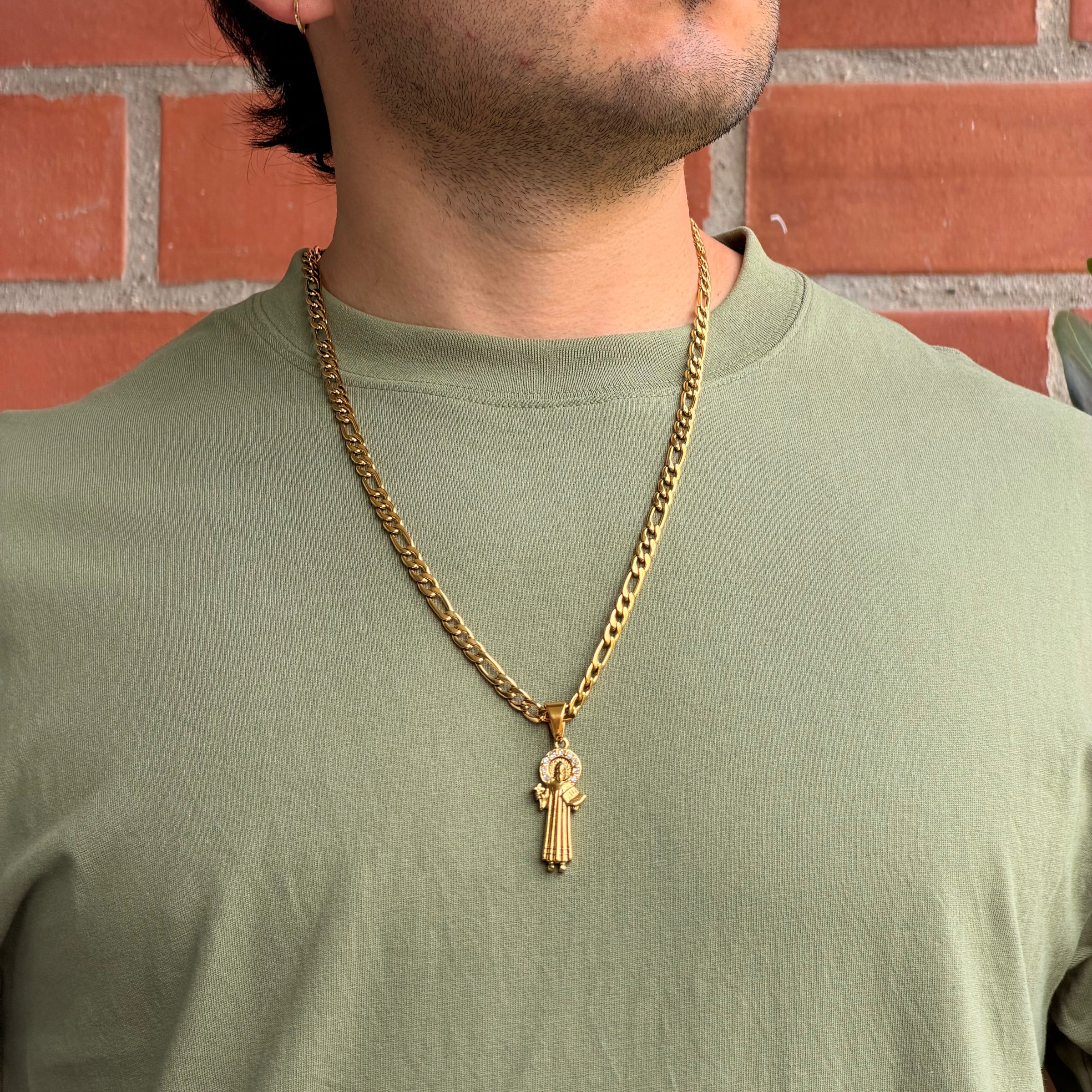 Collier Figaro 6mm + Pendentif Au Choix