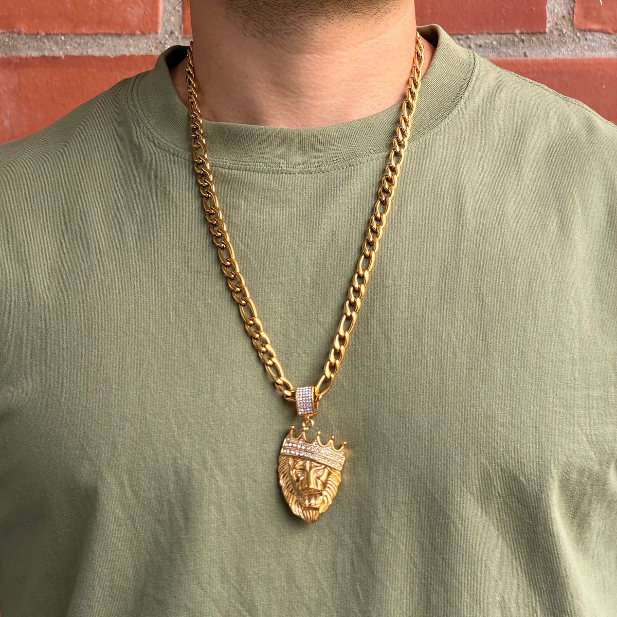 Collier Figaro 8mm + Pendentif Au Choix