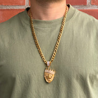 Collier Figaro 8mm + Pendentif Au Choix