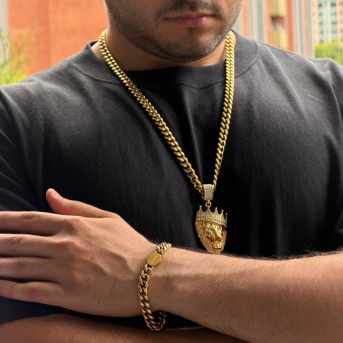 Ensemble Cubain 9mm + Pendentif Au Choix