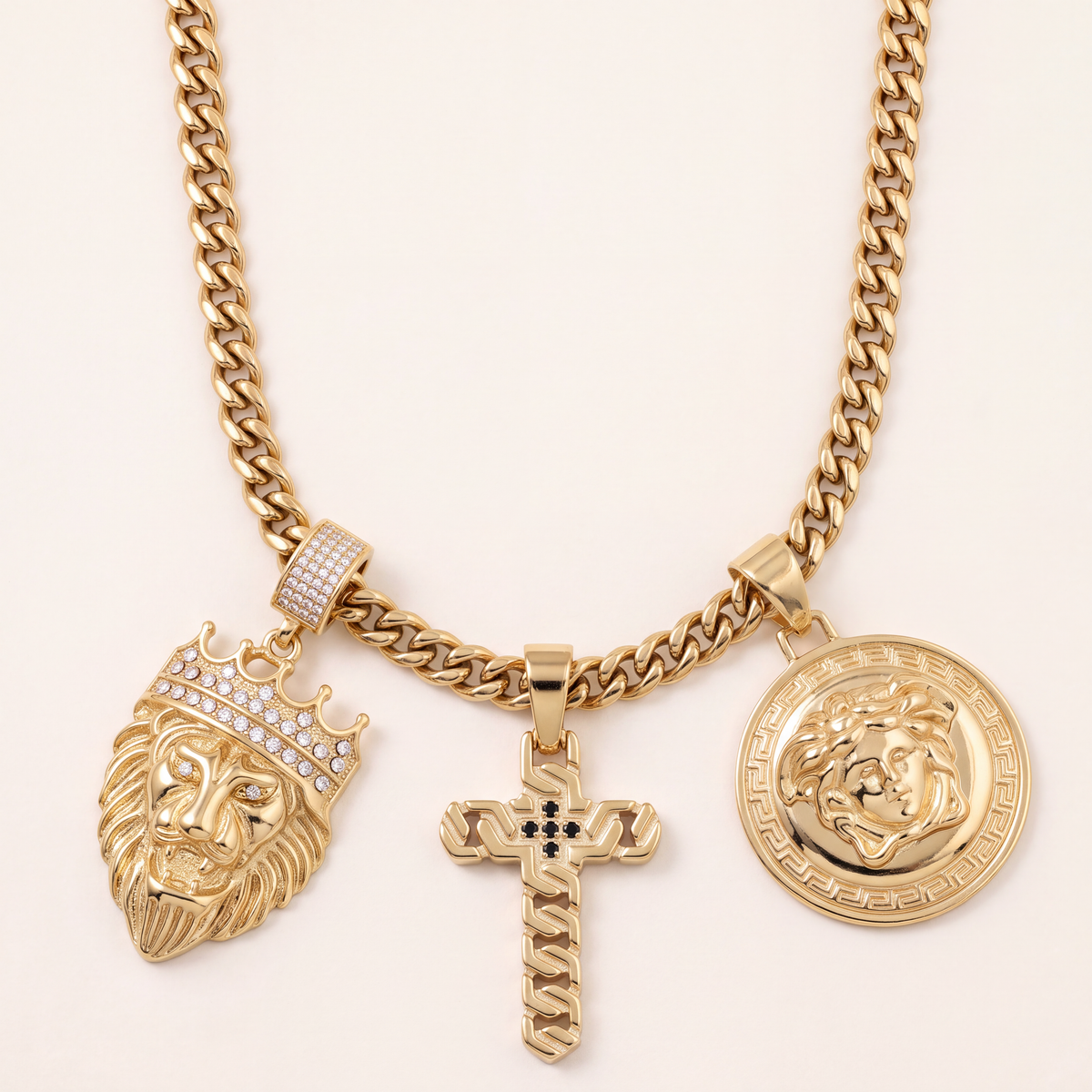 Collier Cubain 6mm + Pendentif Au Choix