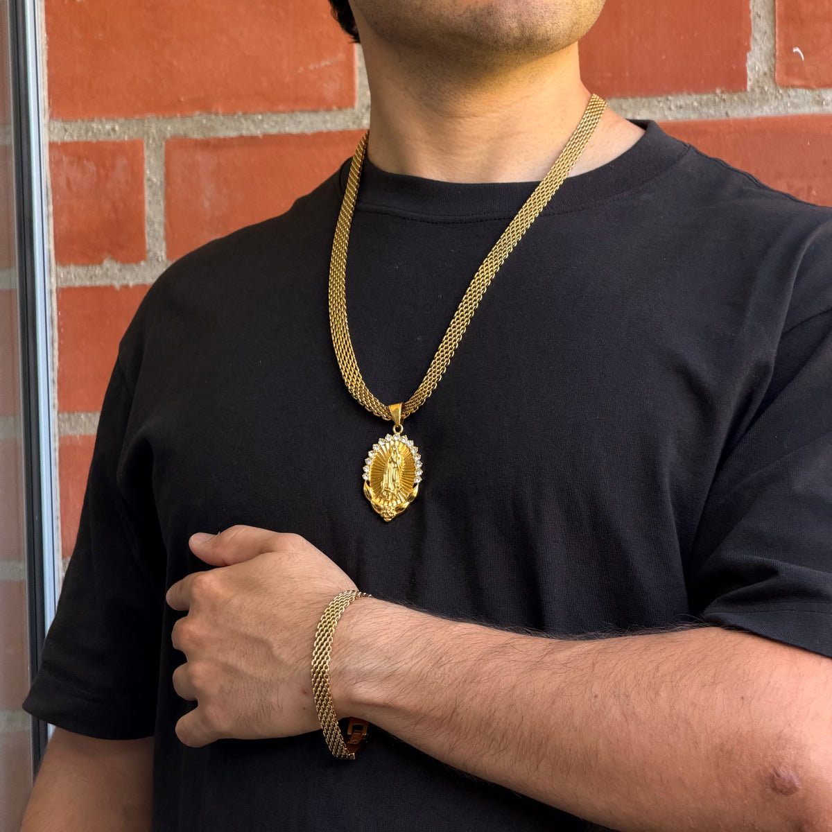 Ensemble Maille Royale 9mm + Pendentif Au Choix