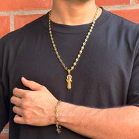 Ensemble Grain De Café 6mm + Pendentif Au Choix