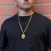Collier Grain De Café 9mm + Pendentif Au Choix