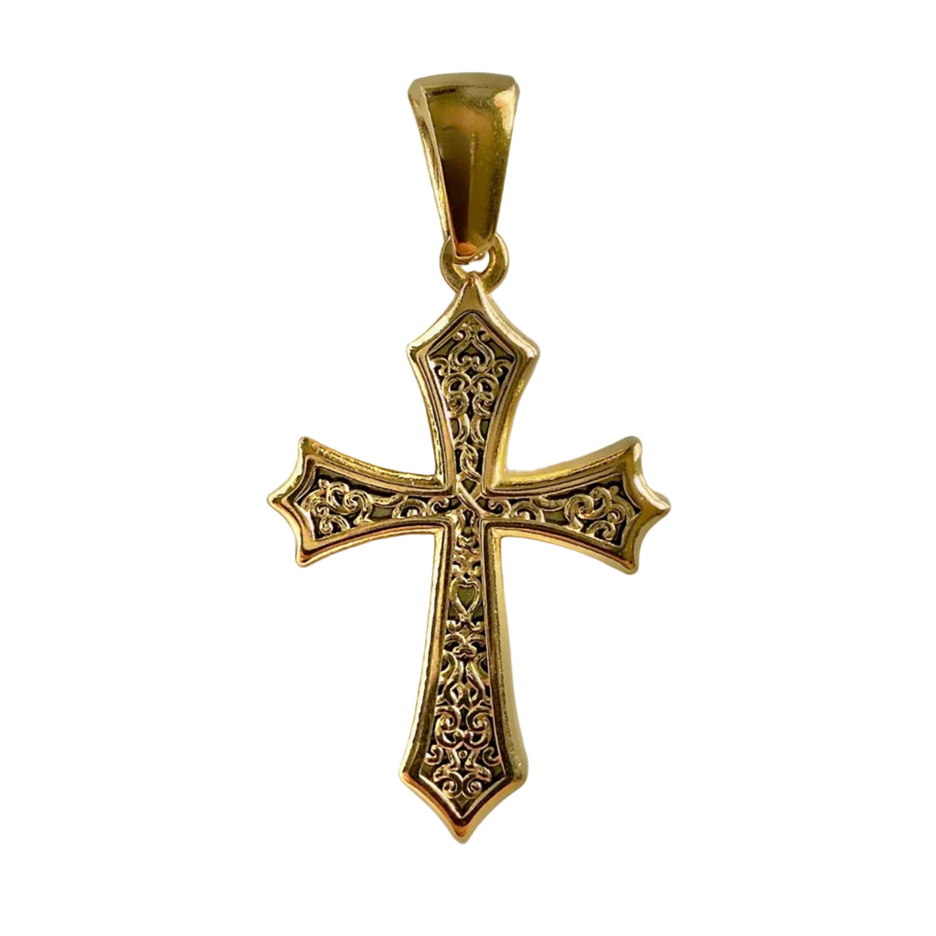 SET CHAÎNE CUBAIN 3MM + CROIX ORNÉE