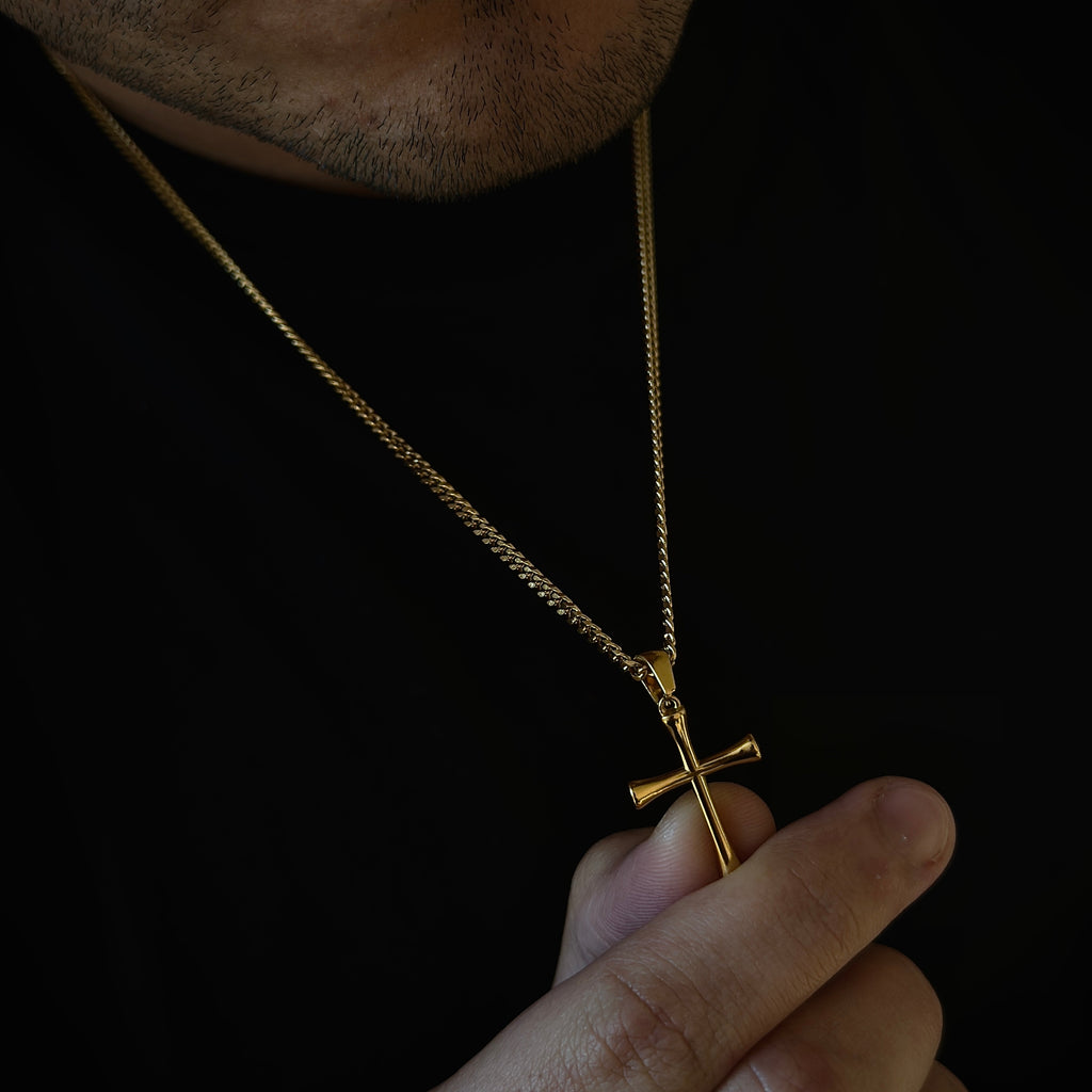 SET CHAÎNE CUBAIN 3MM + CROIX