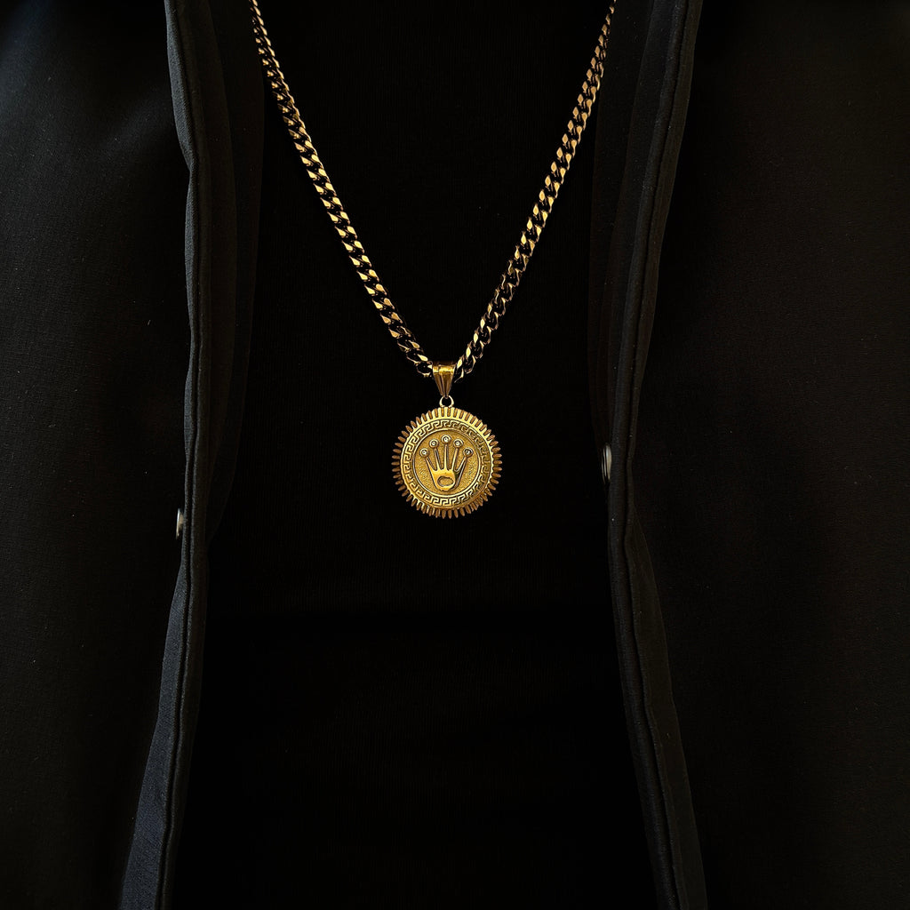 SET CHAÎNE CUBAIN 6 MM + COURONNE