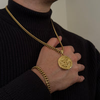 ENSEMBLE CUBAIN 6 MM + PENDENTIF ANCRE