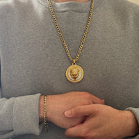 ENSEMBLE FIGARO 6 MM + PENDENTIF LION | ZIRCONS