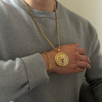 ENSEMBLE FIGARO 6 MM + PENDENTIF LION | ZIRCONS