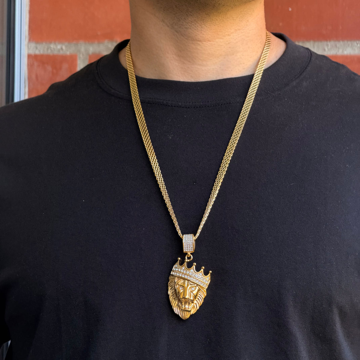 Collier Maille Royale 6mm + Pendentif Au Choix
