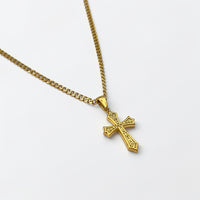 CHAÎNE CUBAINE 3mm + PENDENTIF AU CHOIX