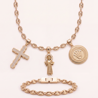 Ensemble Grain De Café 6mm + Pendentif Au Choix