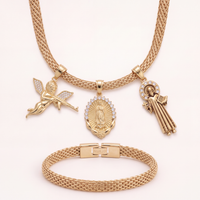 Ensemble Maille Royale 6mm + Pendentif Au Choix