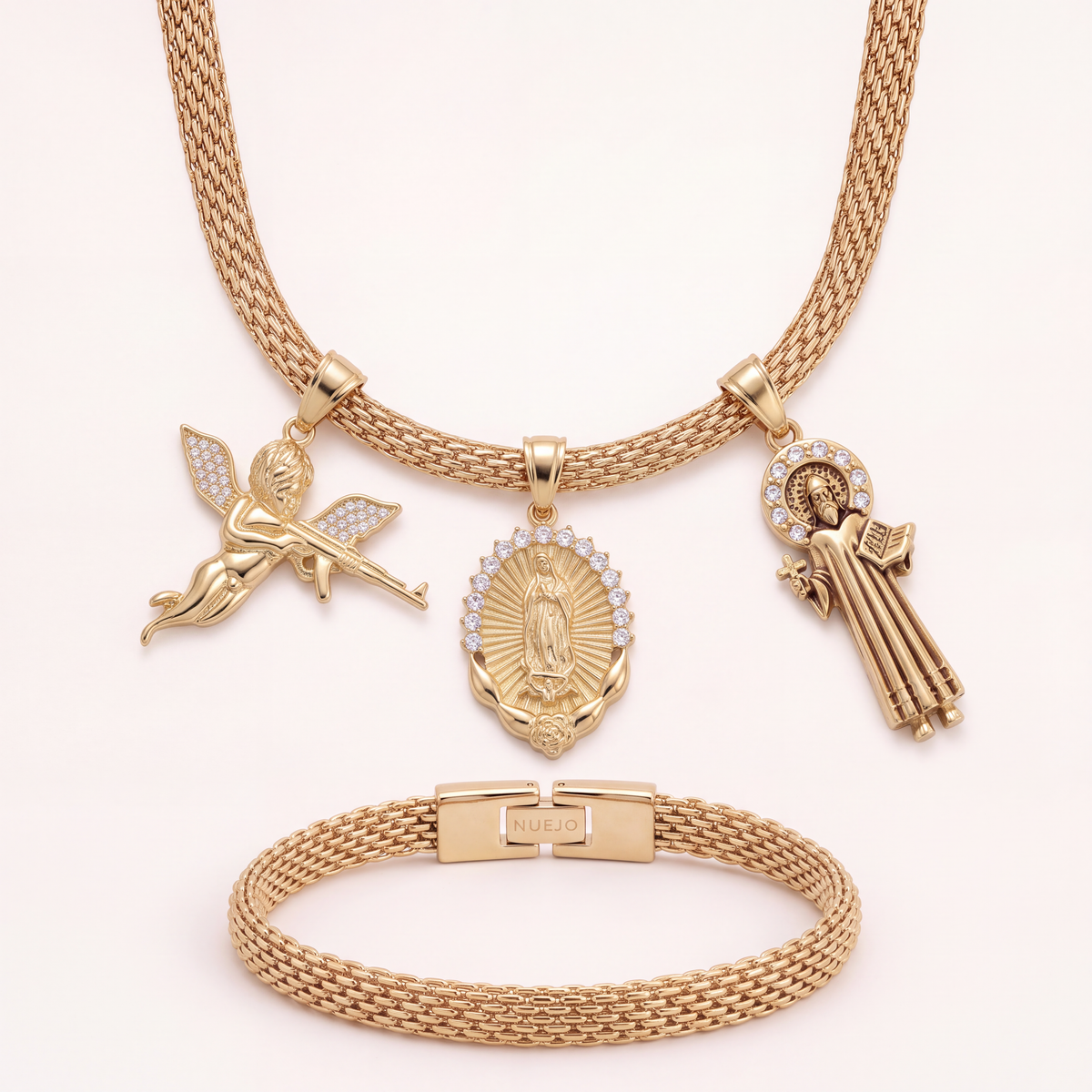 Ensemble Maille Royale 6mm + Pendentif Au Choix