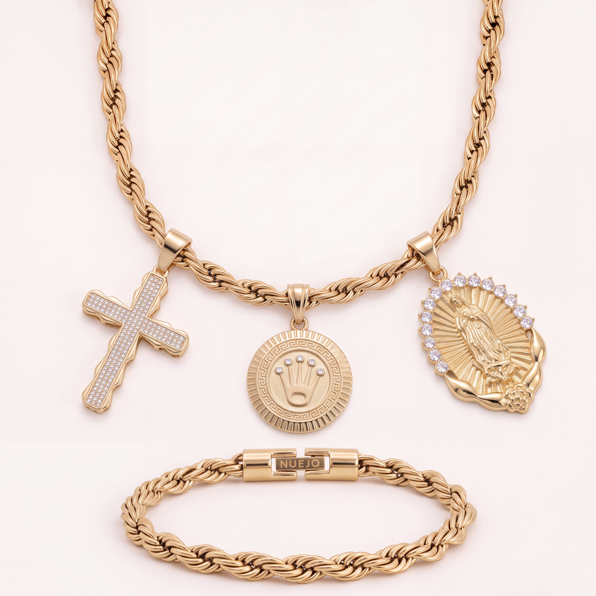 Ensemble Corde 6mm + Pendentif Au Choix